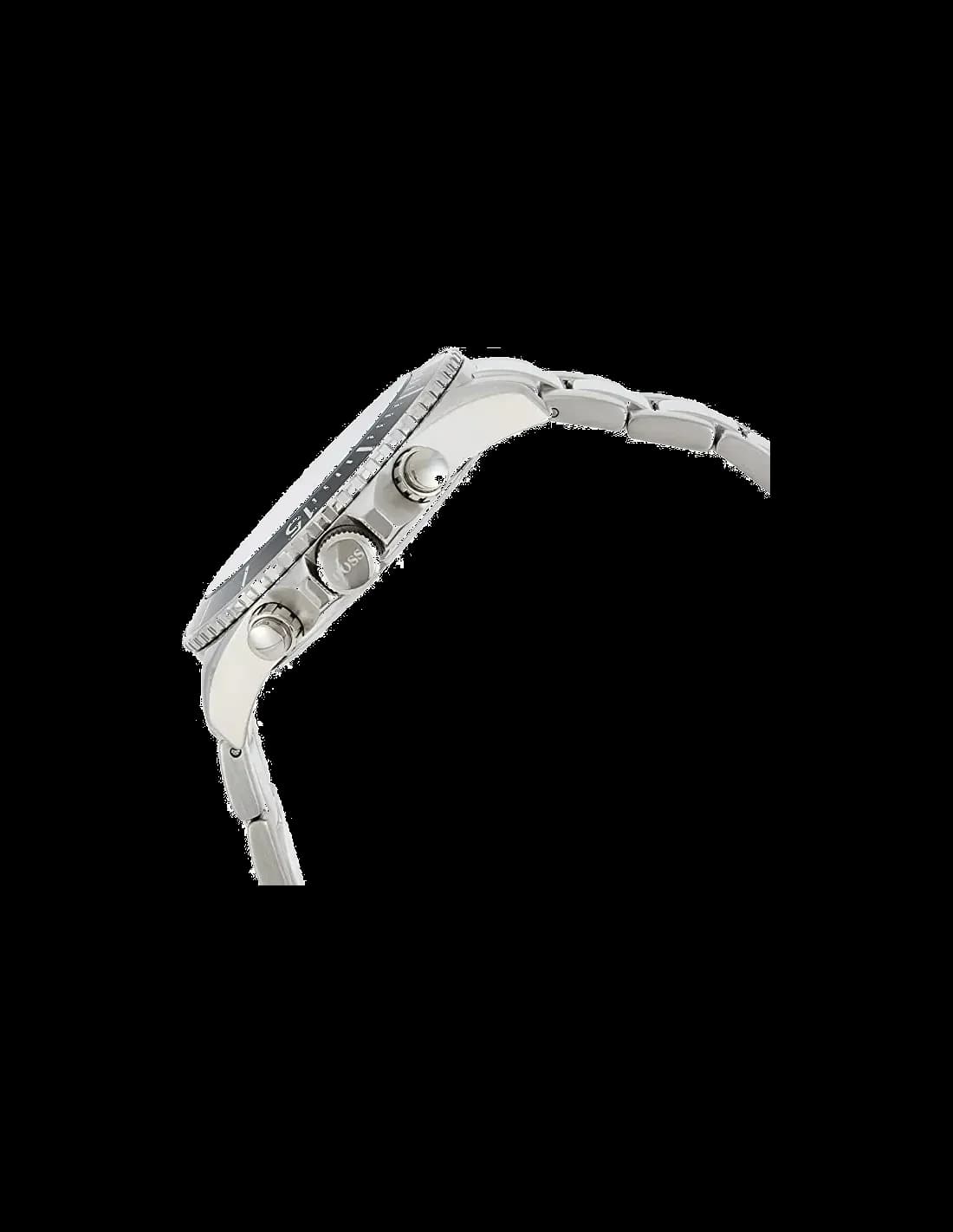 Visage cadran Hugo Boss 1513704 index appliques et aiguilles dauphine pour lisibilité optimale