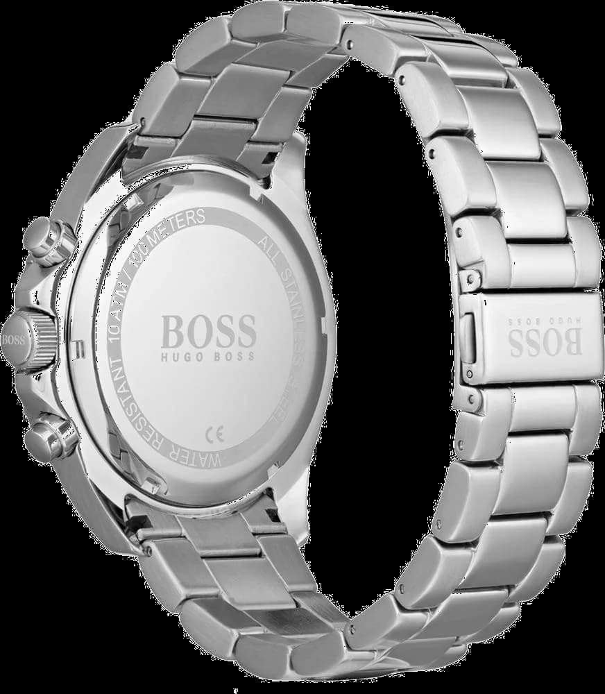 Attache bracelet Hugo Boss 1513704 bracelet acier inoxydable à maillons H et fermoir déployant sécurisé