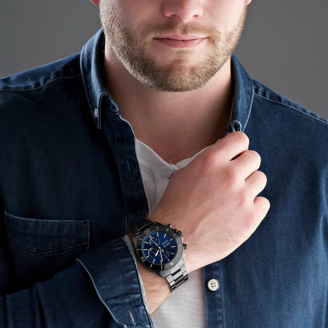 Montre Homme Hugo Boss 1513743 Ocean - Cadran Bleu, Lunette Noire, Acier vue 4