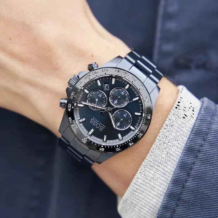 Montre Homme Hugo Boss 1513758 Chronographe Acier Cadran Bleu Nuit vue 5