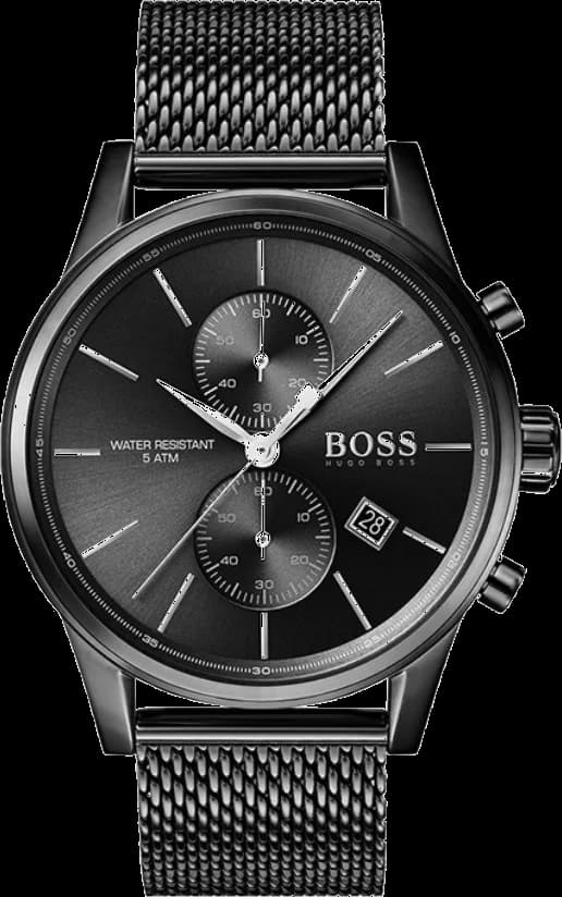 Garde-temps Hugo Boss 1513769 avec cadran bleu soleil, aiguilles bâton et index appliqués