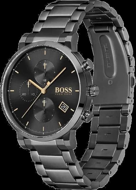 Montre Homme Hugo Boss Integrity 1513780 - Boîtier et bracelet acier noir vue 2