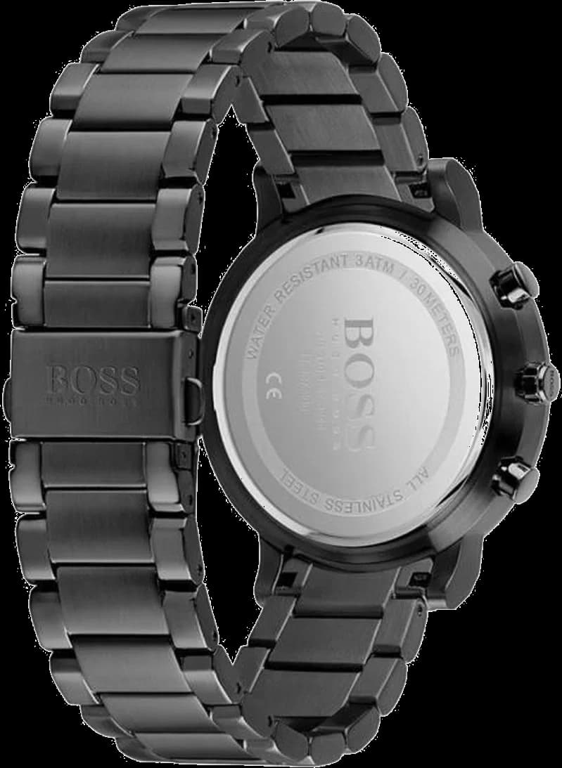 Montre Homme Hugo Boss Integrity 1513780 - Boîtier et bracelet acier noir vue 3