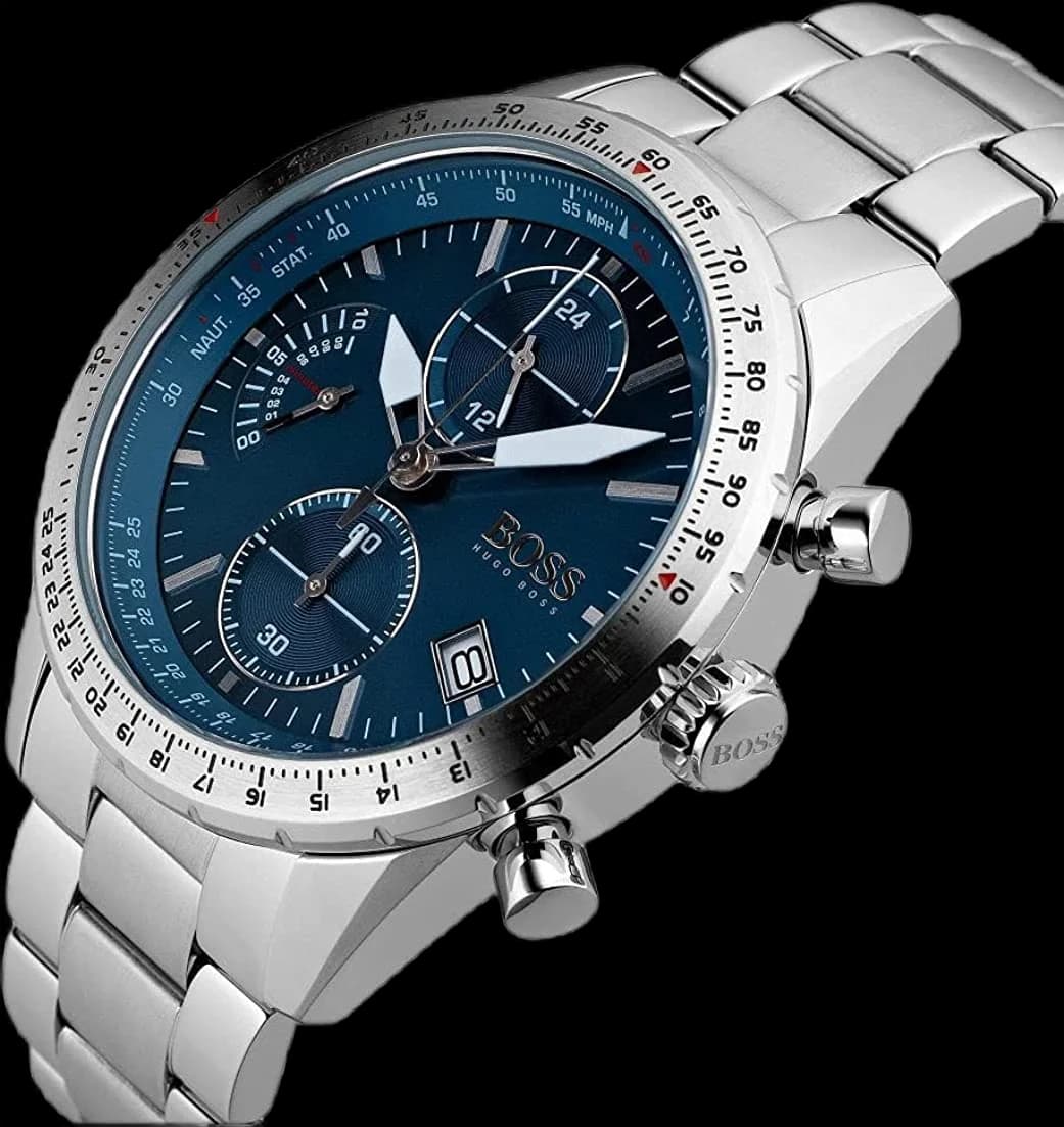 Montre Homme Hugo Boss Pilot Edition 1513850 - Chronographe Cadran Bleu Acier vue 2