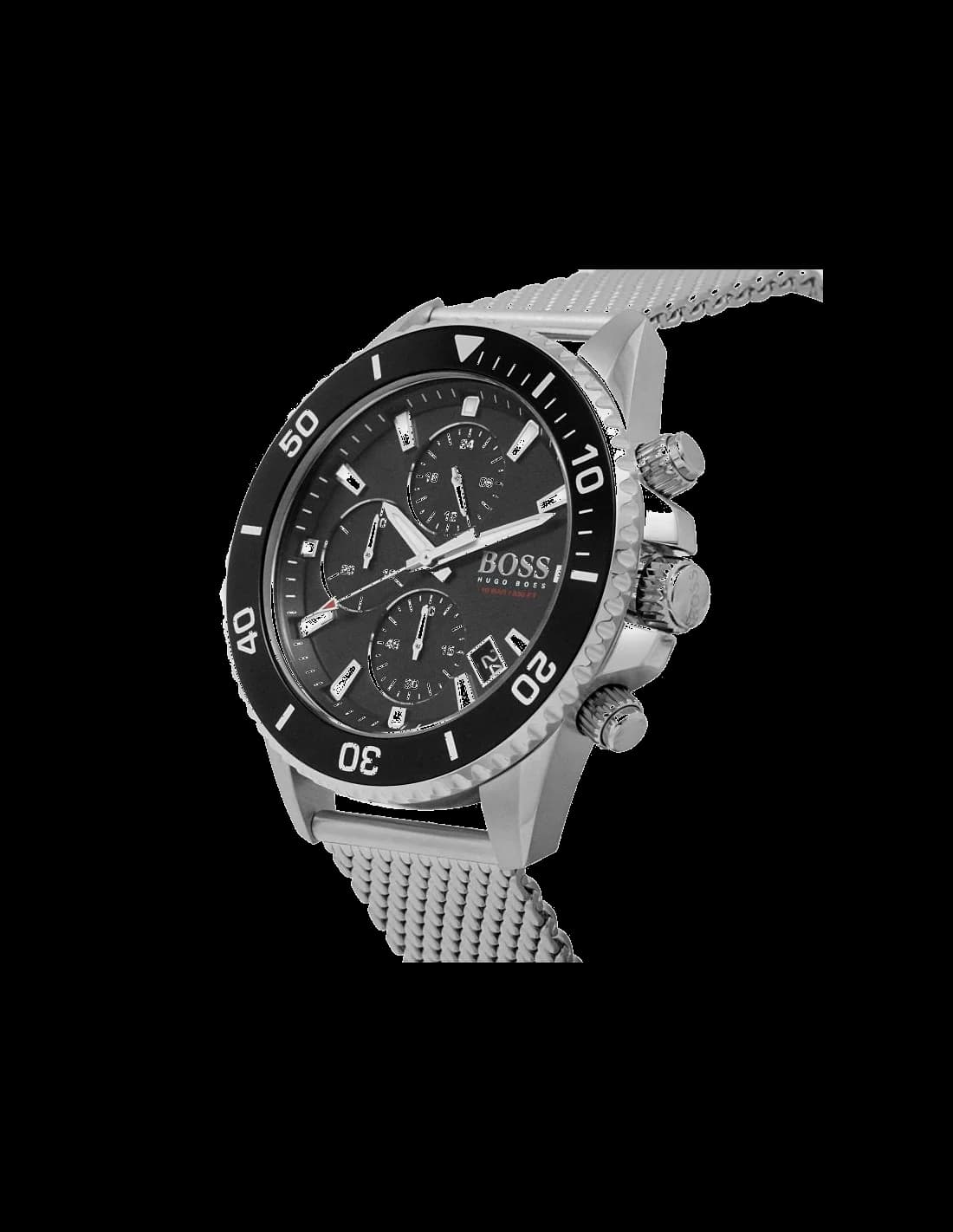 Montre Homme Hugo Boss Admiral 1513904 Chronographe Cadran Noir Bracelet Acier vue 2