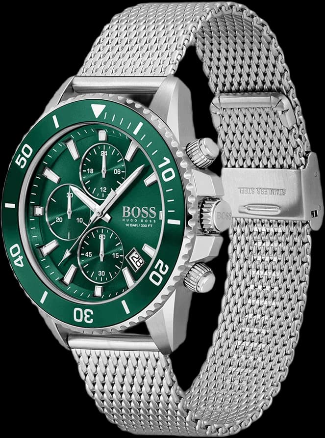 Montre Homme Hugo Boss Admiral 1513905 Chronographe Cadran Vert Acier vue 2