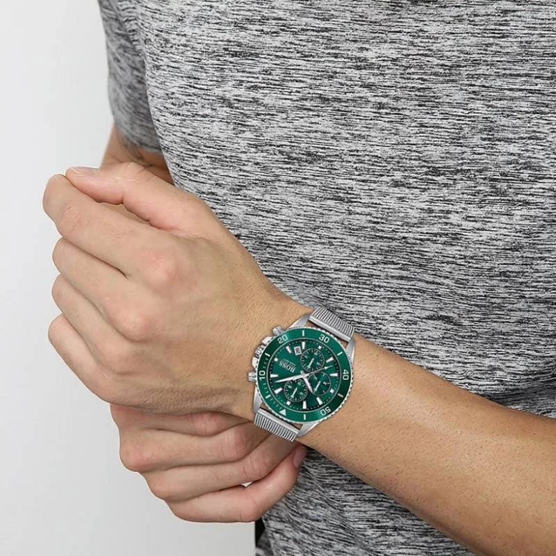 Montre Homme Hugo Boss Admiral 1513905 Chronographe Cadran Vert Acier vue 4