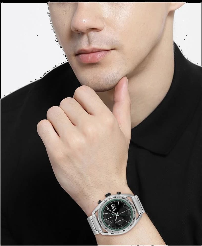 Montre Homme Hugo Boss Center Court 1514023 Acier Argent Cadran Noir vue 6