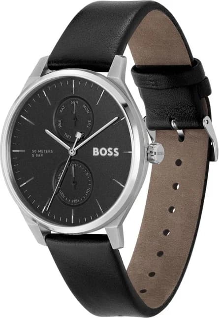 Montre Homme Hugo Boss Tyler 1514102 Cadran Multifonctions Noir Bracelet Cuir vue 2