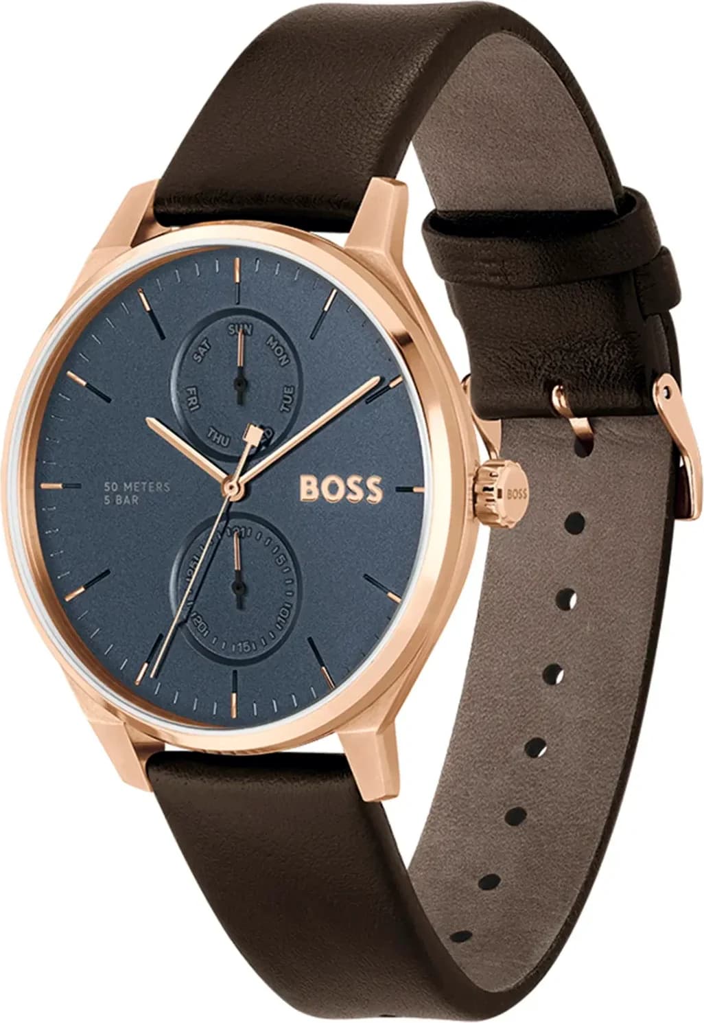 Visage cadran Hugo Boss 1514103 détail des index bâton polis et aiguilles luminescentes pour lisibilité optimale
