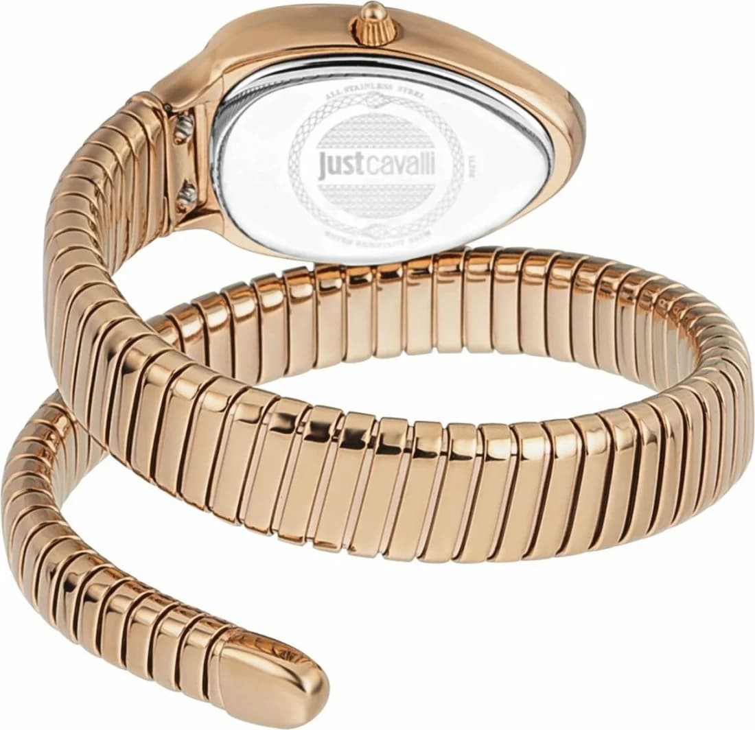 Montre Femme Just Cavalli JC1L208M0055 Signature Snake, Cadran Vert, Boîtier Acier Plaqué Or Rose vue 2