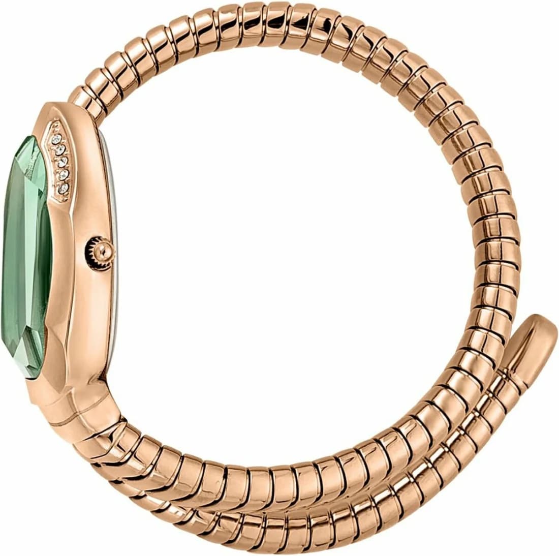 Montre Femme Just Cavalli JC1L208M0055 Signature Snake, Cadran Vert, Boîtier Acier Plaqué Or Rose vue 3