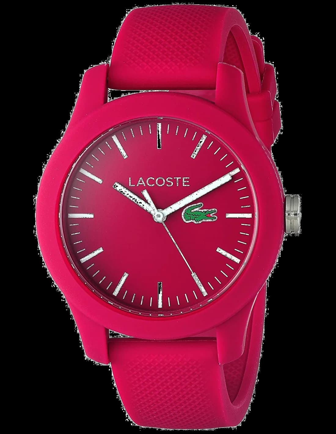 Montre Lacoste Poloshirt 2000957 pour Femme, Cadran Fuchsia et Bracelet Silicone Rose vue 2