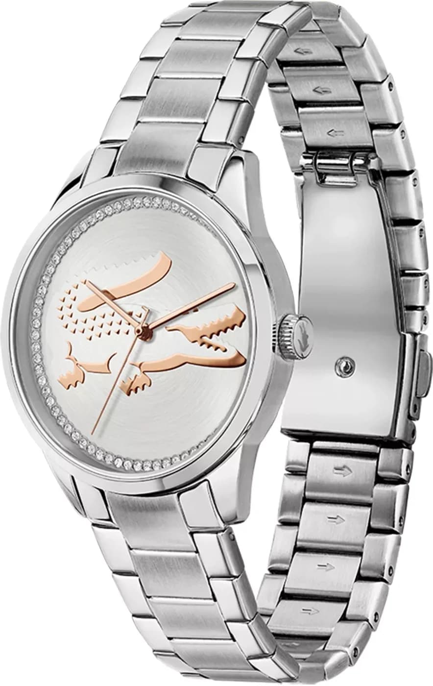 Montre Femme Lacoste Ladycroc 2001189 en Acier Argenté Cadran Strass vue 2