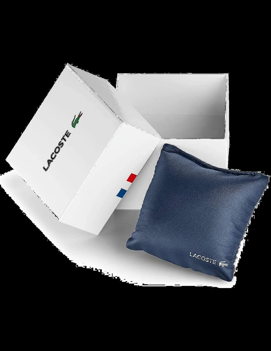 Attache bracelet Lacoste 2001192 en acier noir poli, fermoir déployant sécurisé et maillons ajustables