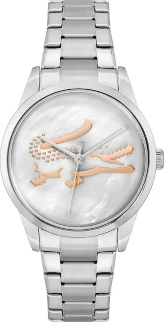 Montre Femme Lacoste Ladycroc 2001214 - Cadran nacre, bracelet acier argenté