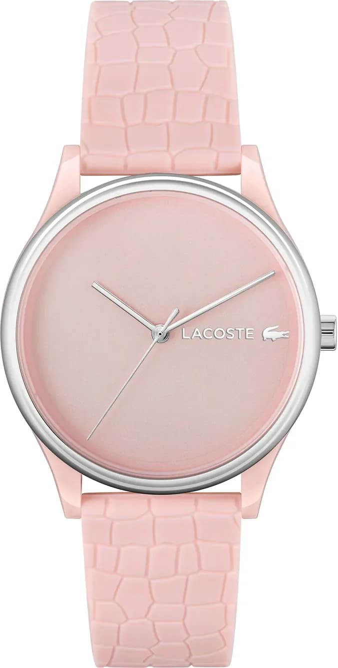 Montre Femme Lacoste Crocodelle 2001248 - Boîtier Bicolore, Cadran et Bracelet Silicone Rose