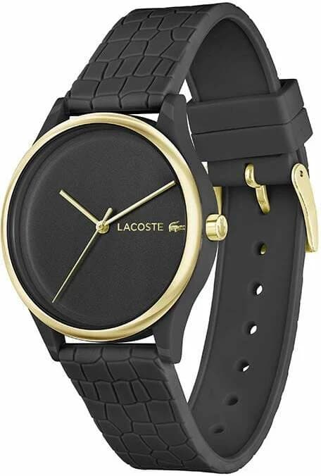 Montre Lacoste Crocodelle 2001249 pour Femme - Boîtier Bicolore, Cadran et Bracelet Noir vue 2