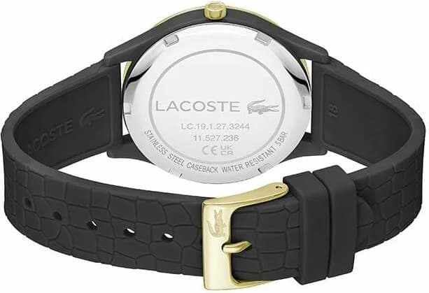 Montre Lacoste Crocodelle 2001249 pour Femme - Boîtier Bicolore, Cadran et Bracelet Noir vue 3
