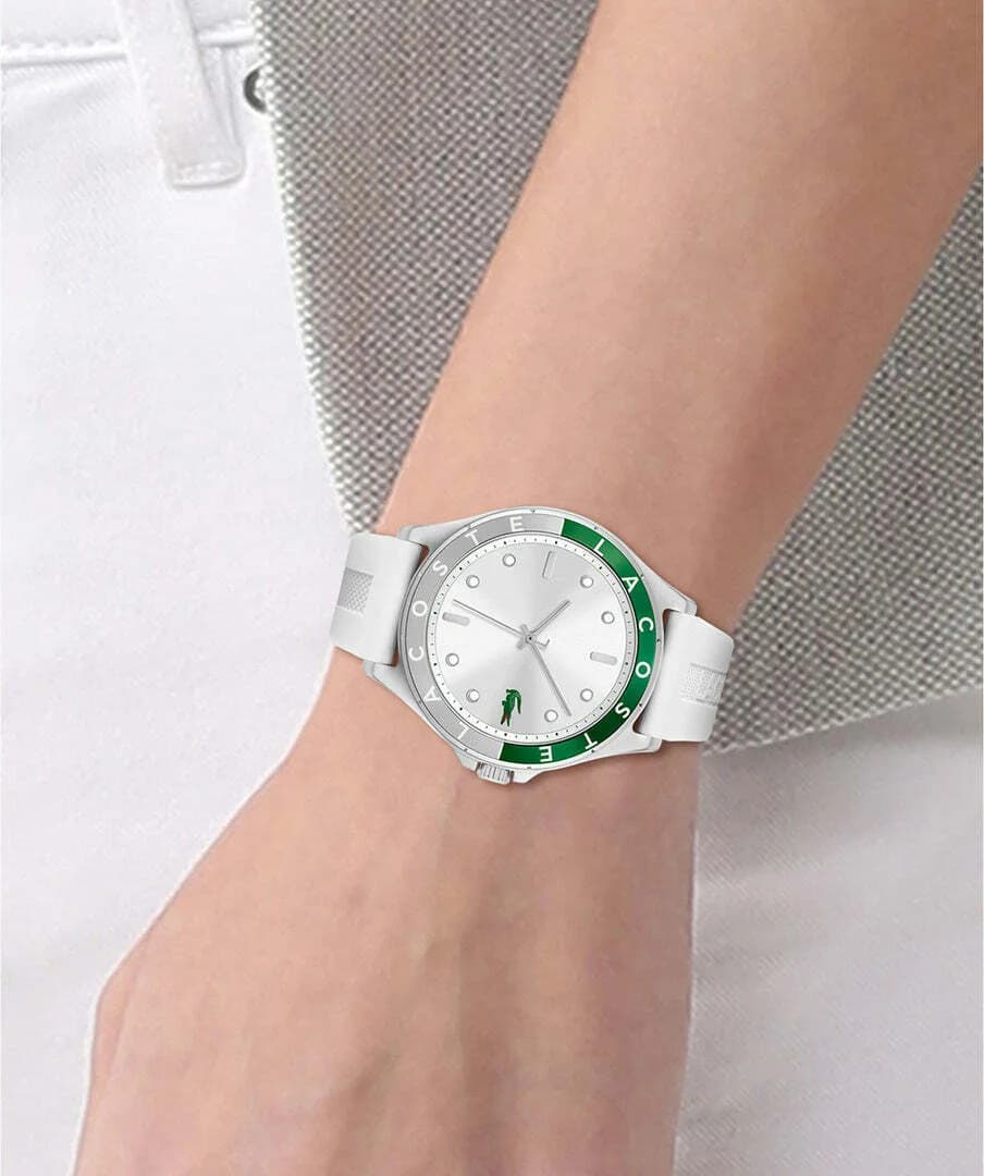 Lunette boîtier Lacoste 2001265 acier inoxydable poli brossé 36mm verre minéral étanchéité 100m