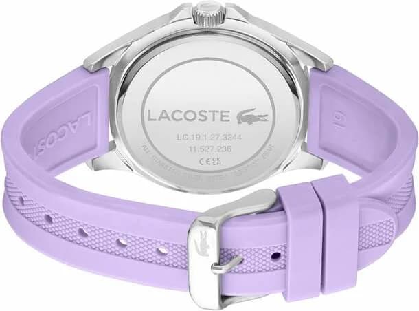 Visage cadran Lacoste 2001300 avec compteurs trois sous-cadrans, index bâtons et chiffres romains alternés, aiguilles squelettes