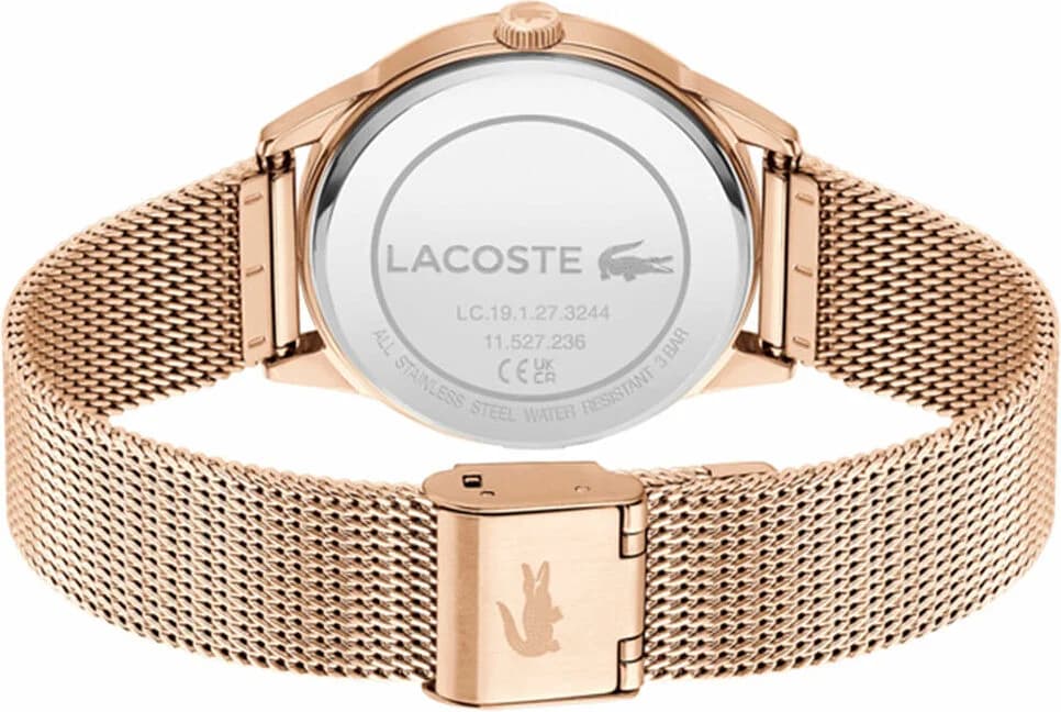 Montre Lacoste Gemala 2001344 pour Femme, Cadran et Bracelet Maille Milanaise Or Rose vue 2