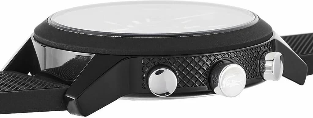 Montre Lacoste Homme Réf. 2010972 - Cadran Noir Multifonctions, Bracelet Silicone Noir vue 4