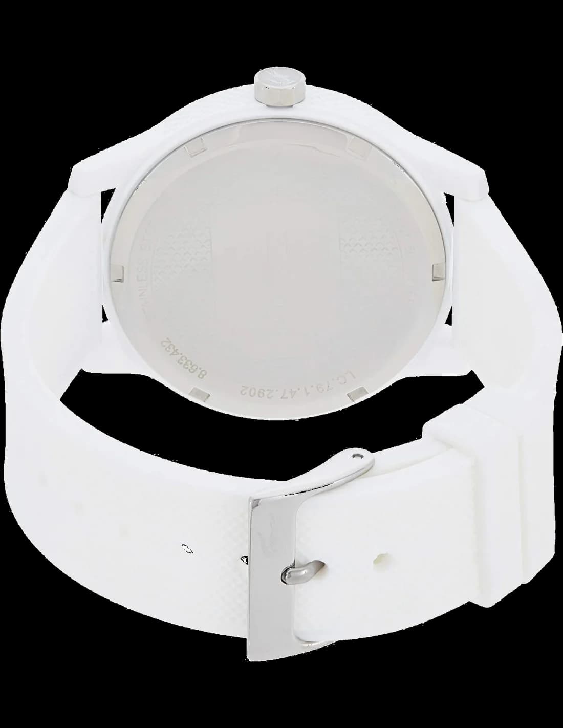 Lunette boîtier Lacoste 2011039 en acier inoxydable brossé, lunette lisse, verre minéral, profil fin de 9 mm