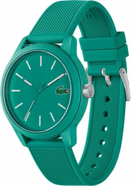Visage cadran Lacoste 2011192 avec index bâton appliqués, aiguilles blanches et date à 3h