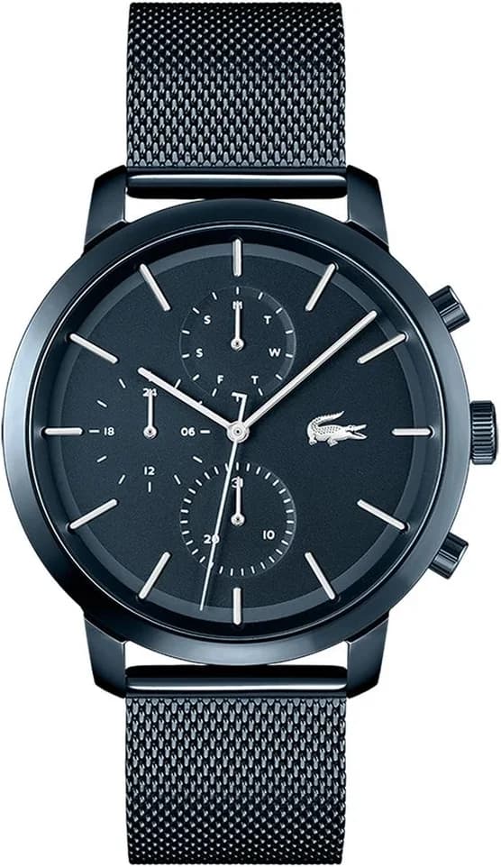 Montre Homme Lacoste 2011196 Replay - Boîtier et Bracelet Acier Bleu Maille Milanaise