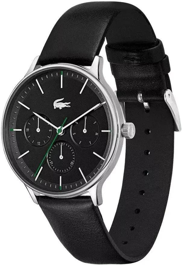 Montre Lacoste Homme Réf. 2011226 - Cadran Multifonctions Noir, Bracelet Cuir vue 2