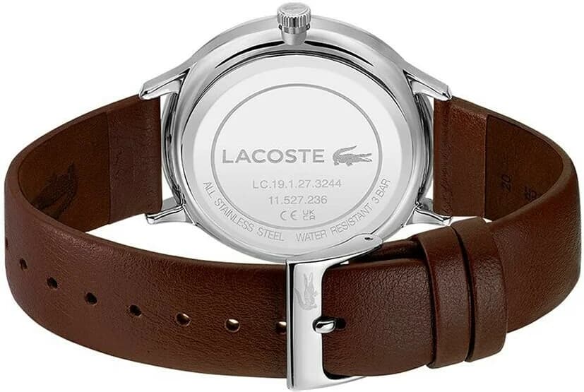 Montre Homme Lacoste Club 2011227 - Cadran Bleu Multifonctions, Bracelet Cuir Marron vue 3