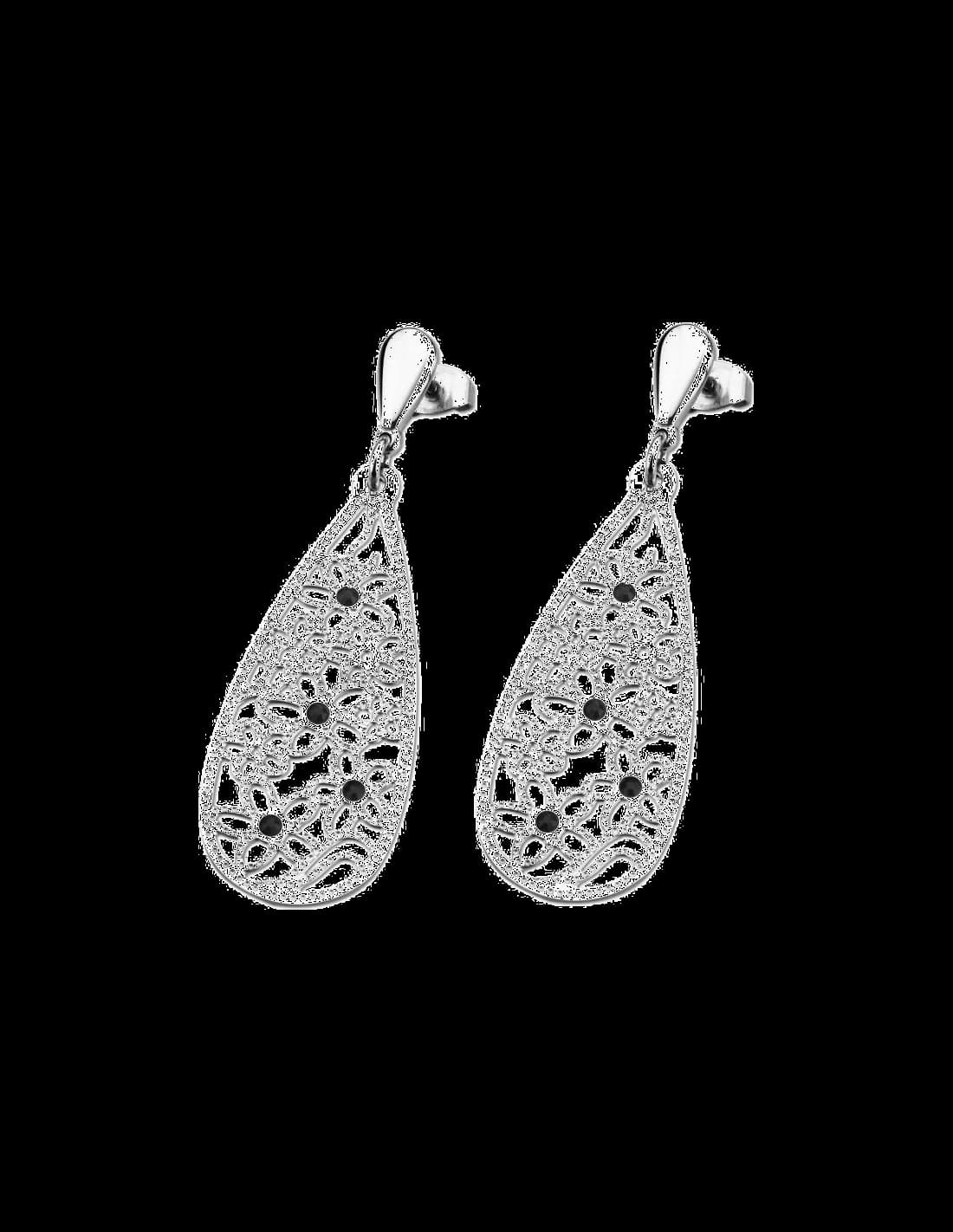Boucles d'oreilles Lotus LS1664-4/1 en acier argenté pour femme