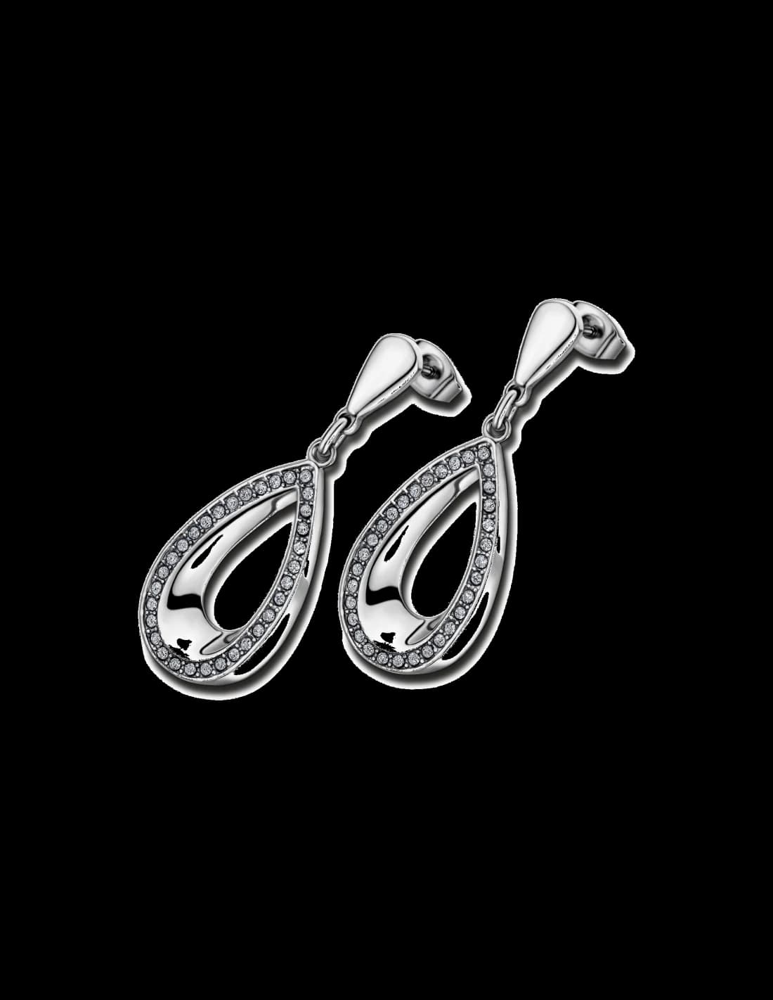 Boucles d'oreilles Lotus Style Rainbow en acier inoxydable argenté - Réf. LS1781-4/1