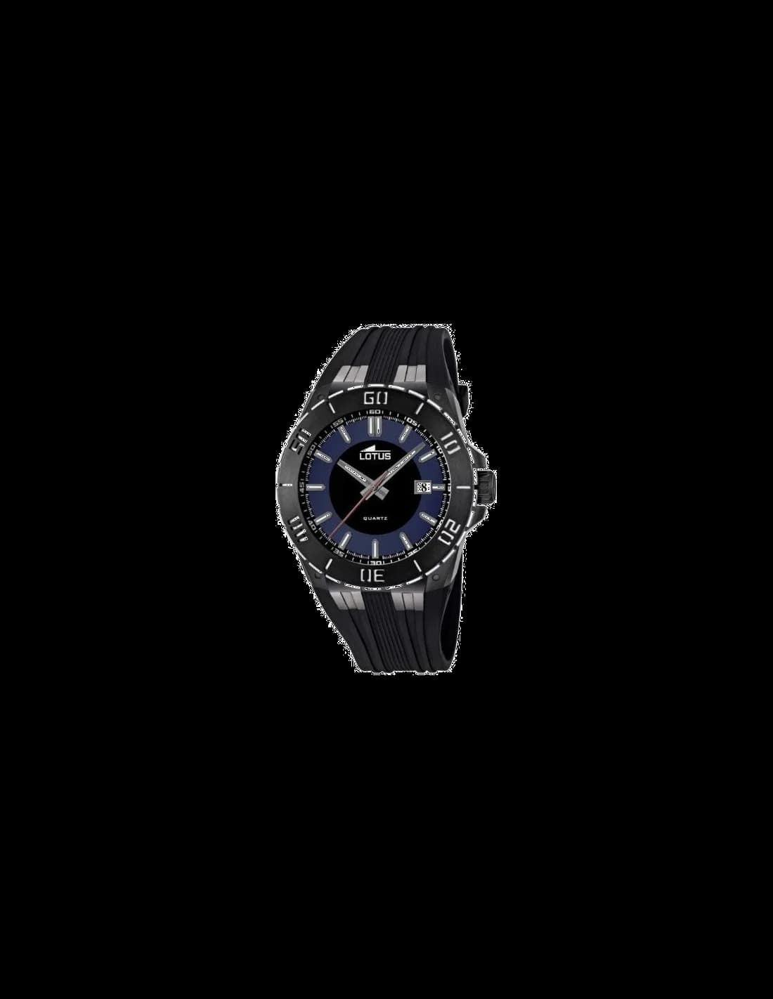 Garde-temps Lotus L15806/2 présentant cadran bicolore argent et or, aiguilles index et guichet date à 3h