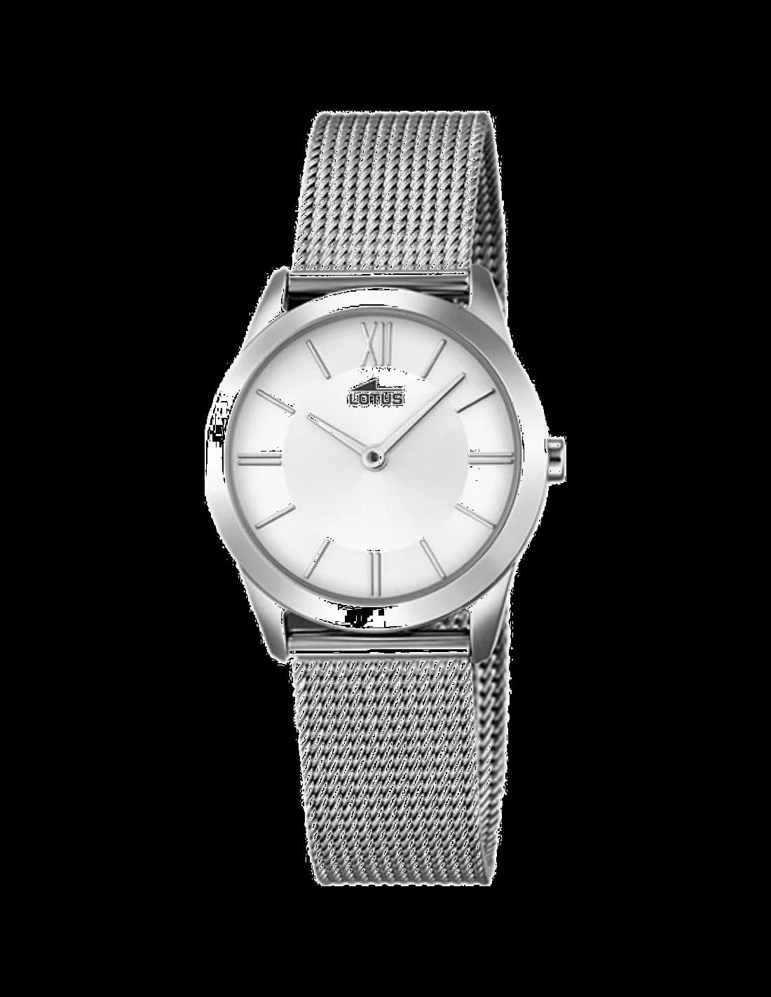 Garde-temps Lotus L18291/1 avec cadran argenté soleillé et aiguilles dorées nacré