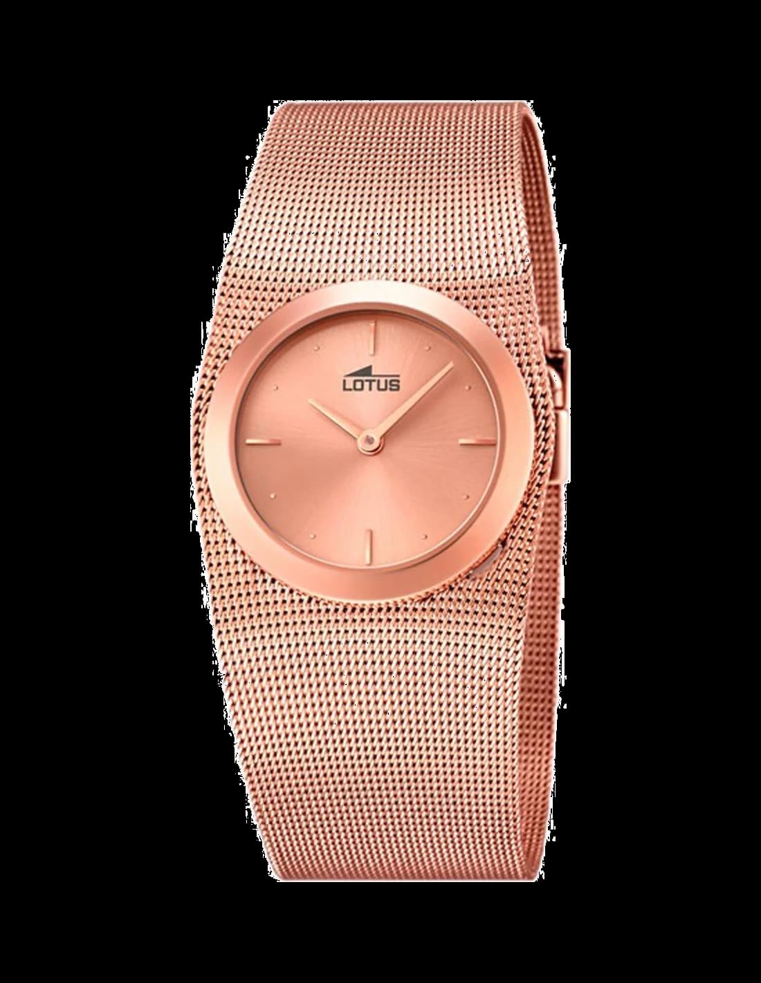 Garde-temps Lotus L18297/1 au cadran blanc guilloché avec aiguilles dorées et index romains noirs