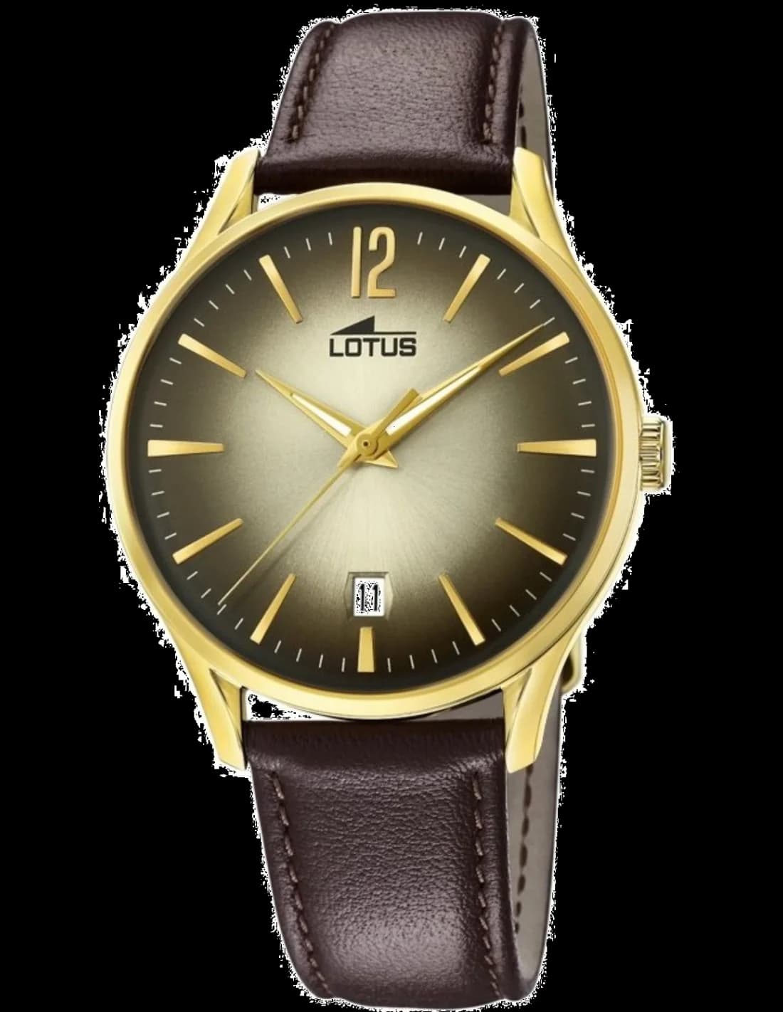 Garde-temps Lotus L18403/2 au design rétro chic avec cadran beige et index arabes noirs