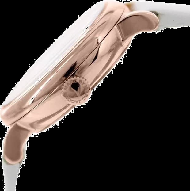 Montre Femme Marc Jacobs MBM1284 Boîtier Or Rose Cadran Blanc Bracelet Cuir vue 2