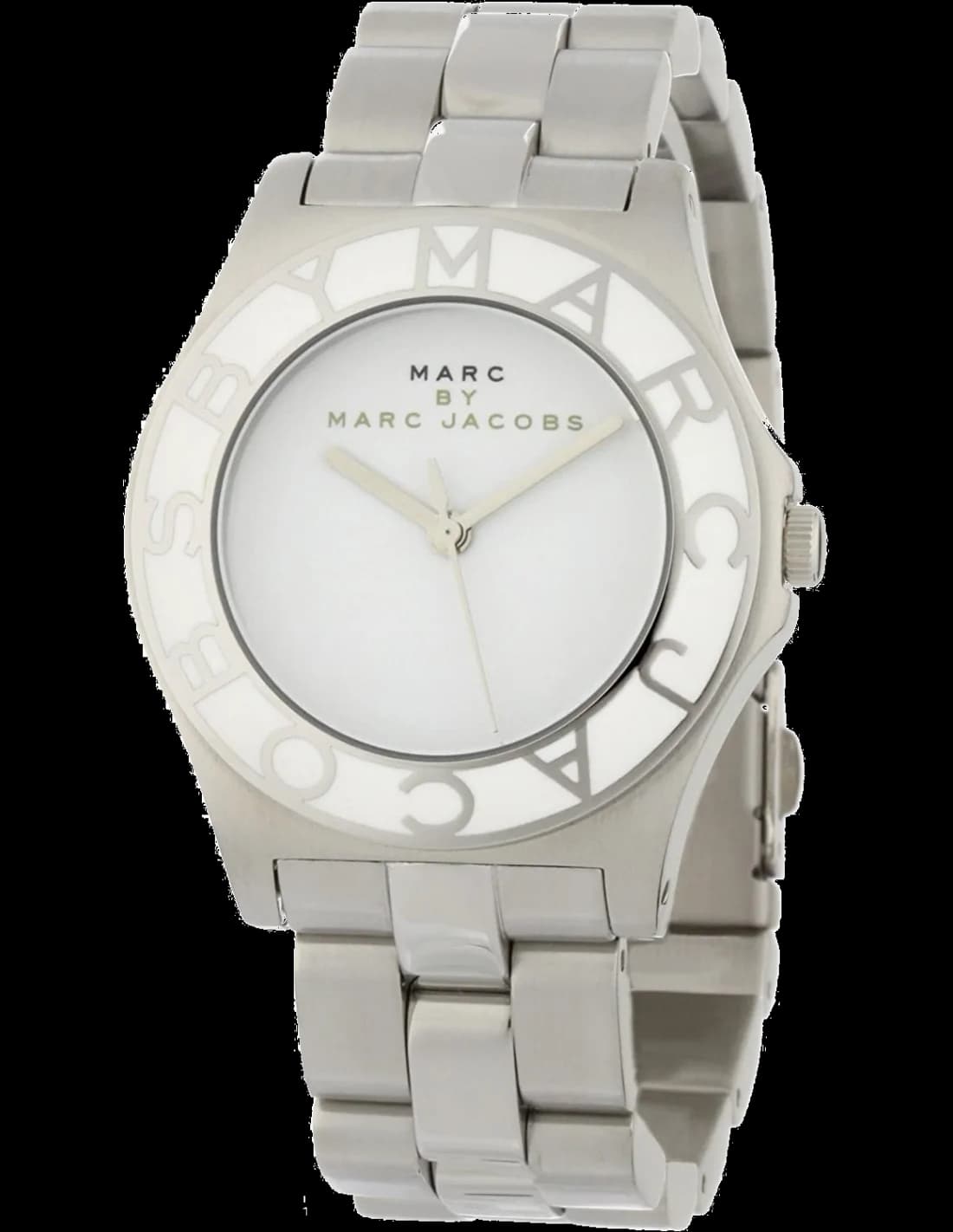 Montre Femme Marc Jacobs Blade MBM3048 Cadran Blanc Bracelet Acier Argenté