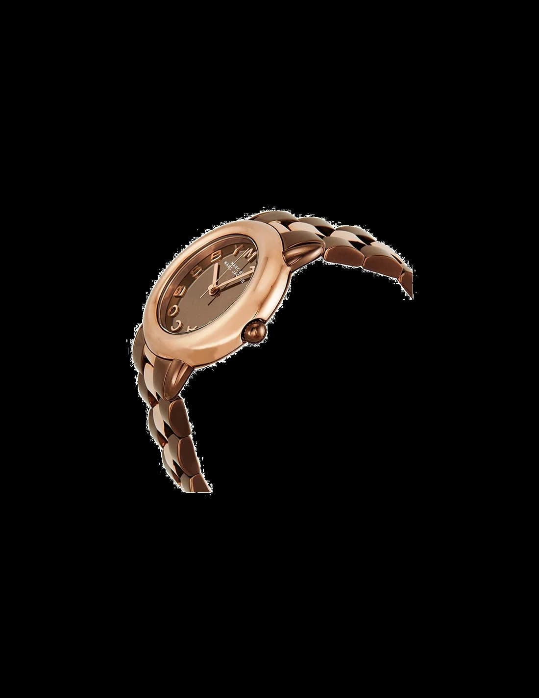 Visage cadran Marc Jacobs MBM3171 dévoile des aiguilles dauphine polies et un guichet date à 6h pour une lisibilité optimale