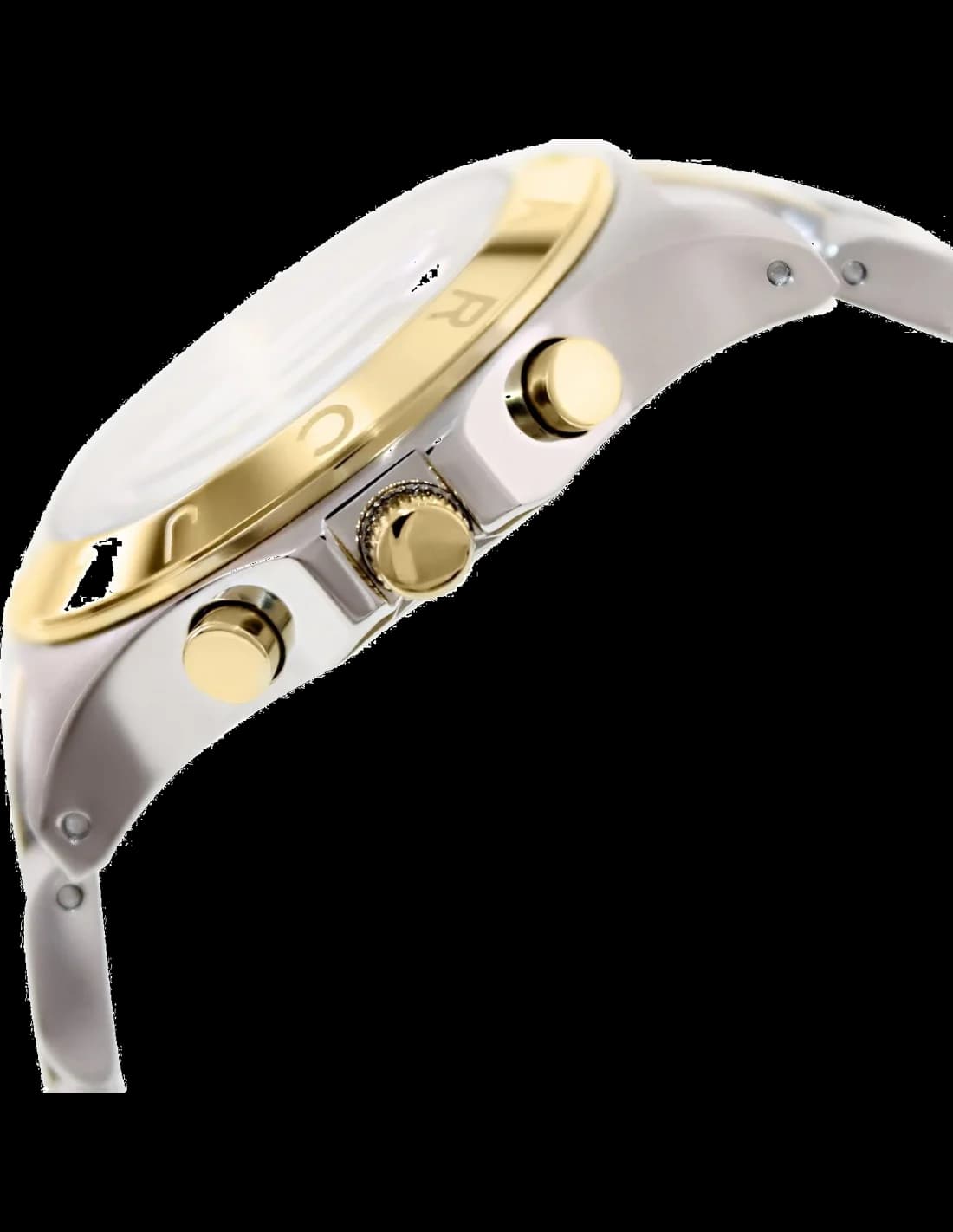 Visage cadran Marc Jacobs MBM3177 dévoile index appliqués argentés et aiguilles dauphine polies, complication date à 3h pur