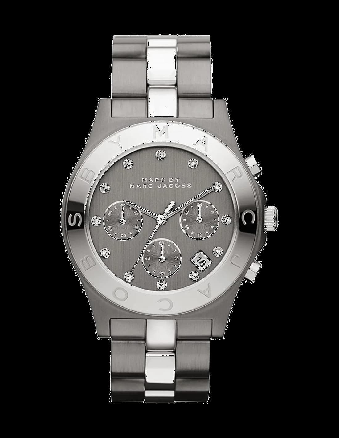 Montre Femme Marc Jacobs Blade MBM3179 Cadran Noir Bracelet Acier Deux Tons