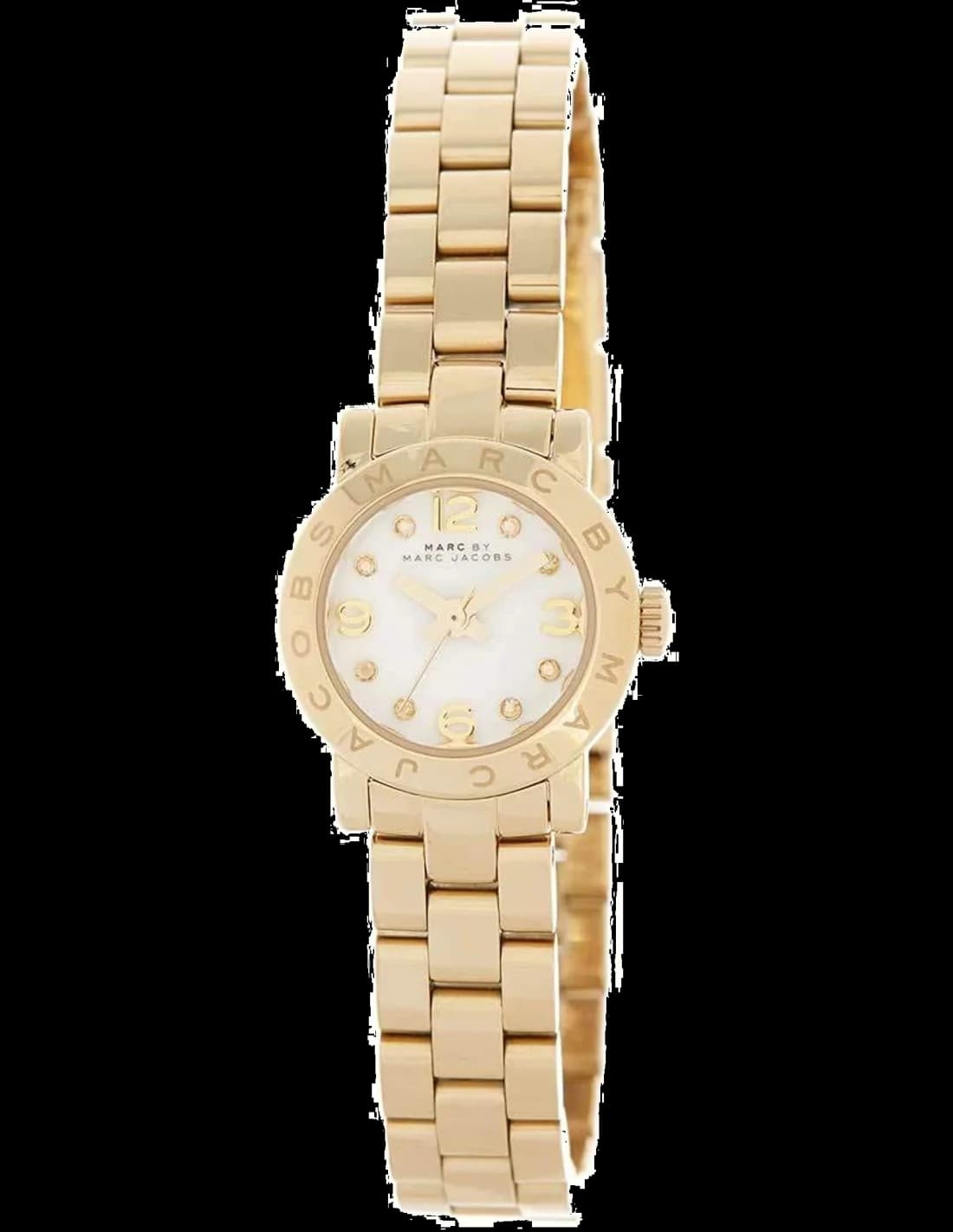 Montre Femme Marc Jacobs Amy MBM3226 Cadran Blanc 20mm Bracelet Or Acier