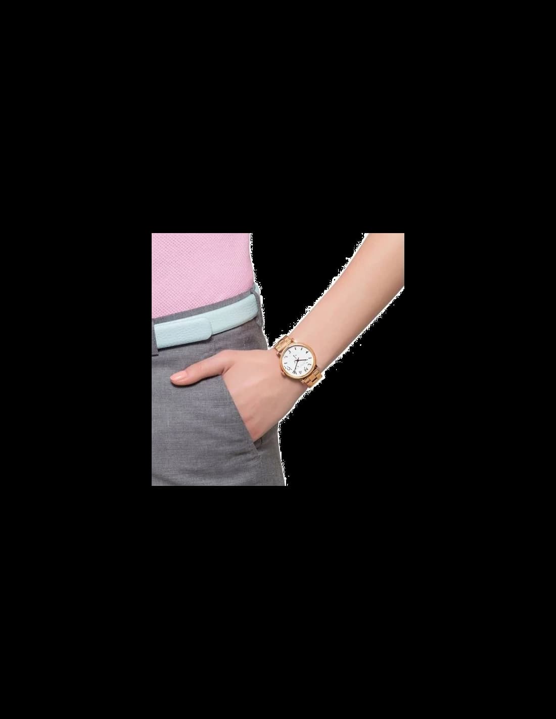 Attache bracelet Marc Jacobs MBM3244 bracelet acier rose gold avec fermoir déployante double sécurité