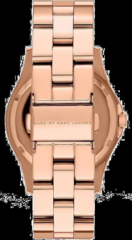 Montre Femme Marc Jacobs Henry MBM3268 en Acier Doré Rose à Motifs Bulles vue 2
