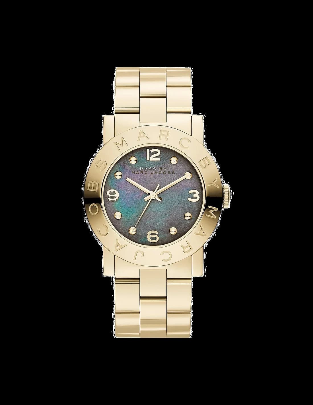 Montre Femme Marc Jacobs Amy Réf. MBM3273 Cadran Nacre Gris Bracelet Or