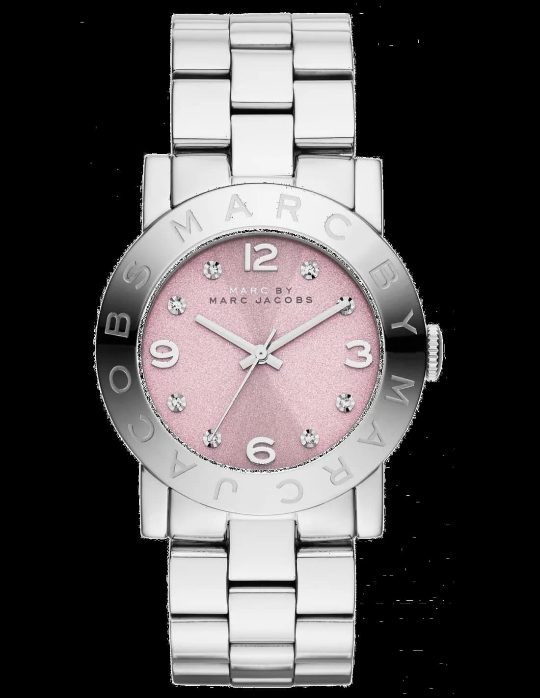 Montre Femme Marc Jacobs Amy MBM3300 Cadran Fuchsia et Bracelet Acier Rose Gold