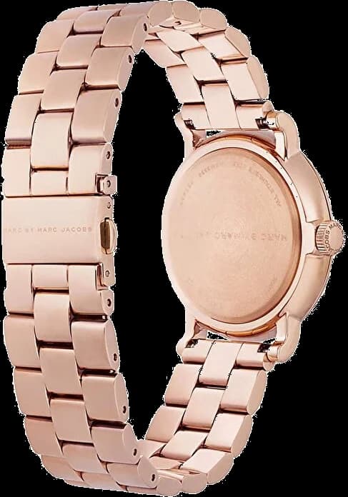 Montre Femme Marc Jacobs MBM3330 Cadran Bleu & Bracelet Acier Or Rose vue 2
