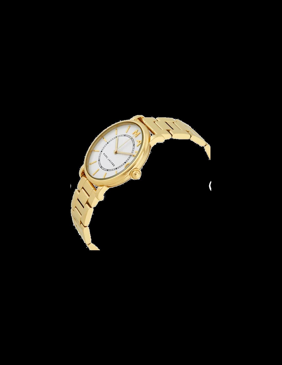 Attache bracelet Marc Jacobs MJ3522 en acier doré avec fermoir déployante et maillons ajustables